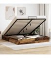 vidaXL Ottoman Bed Frame Old Wood 180 x 200 cm Engineered Wood
