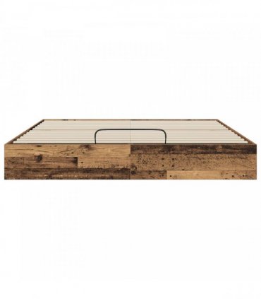 vidaXL Ottoman Bed Frame Old Wood 180 x 200 cm Engineered Wood
