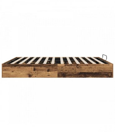 vidaXL Ottoman Bed Frame Old Wood 180 x 200 cm Engineered Wood