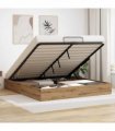vidaXL Ottoman Bed Frame Artisian Oak 180 x 200 cm Engineered Wood