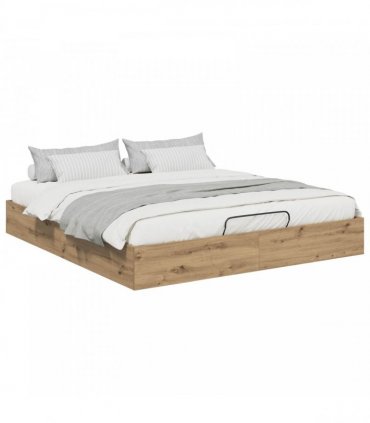 vidaXL Ottoman Bed Frame Artisian Oak 180 x 200 cm Engineered Wood