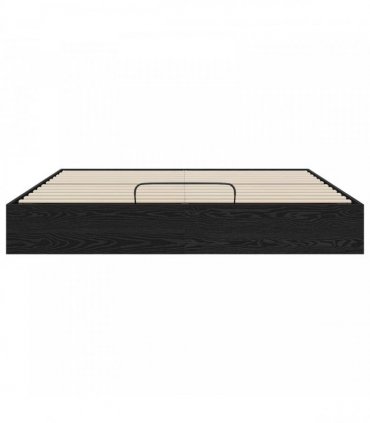 vidaXL Ottoman Bed Frame Black Oak 160 x 200 cm Engineered Wood