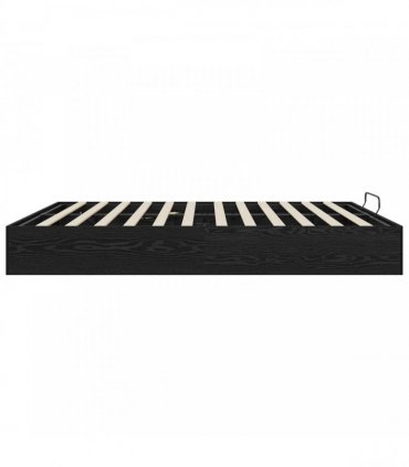 vidaXL Ottoman Bed Frame Black Oak 160 x 200 cm Engineered Wood