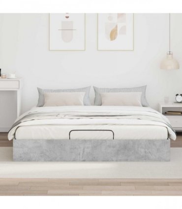 vidaXL Ottoman Bed Frame Concrete Grey 160 x 200 cm Engineered Wood