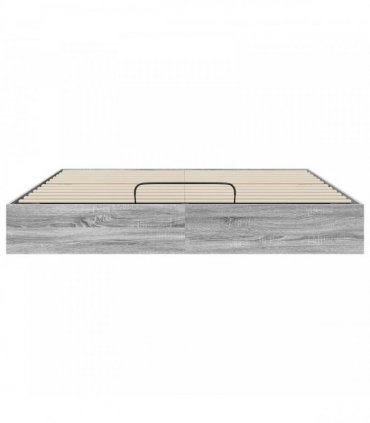 vidaXL Ottoman Bed Frame Grey Sonoma 160 x 200 cm Engineered Wood