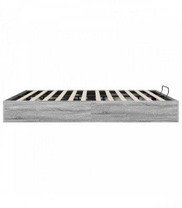 vidaXL Ottoman Bed Frame Grey Sonoma 160 x 200 cm Engineered Wood