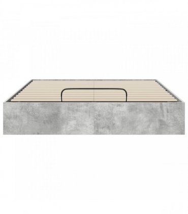 vidaXL Ottoman Bed Frame Concrete Grey 140 x 200 cm Engineered Wood