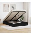 vidaXL Ottoman Bed Frame Black Oak 120 x 200 cm Engineered Wood