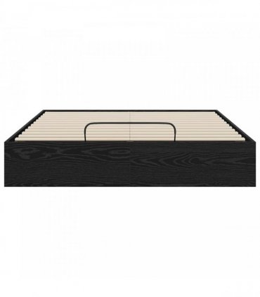 vidaXL Ottoman Bed Frame Black Oak 120 x 200 cm Engineered Wood