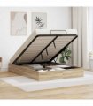 vidaXL Ottoman Bed Frame Sonoma Oak 120 x 200 cm Engineered Wood