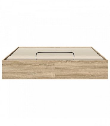 vidaXL Ottoman Bed Frame Sonoma Oak 120 x 200 cm Engineered Wood