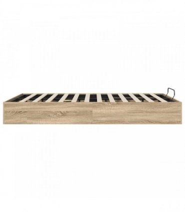 vidaXL Ottoman Bed Frame Sonoma Oak 120 x 200 cm Engineered Wood