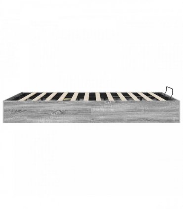 vidaXL Ottoman Bed Frame Grey Sonoma 120 x 200 cm Engineered Wood