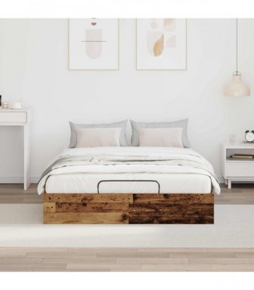 vidaXL Ottoman Bed Frame Old Wood 120 x 200 cm Engineered Wood