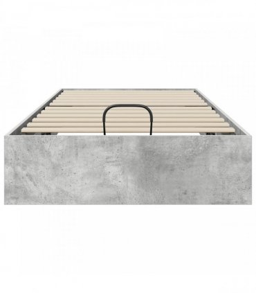 vidaXL Ottoman Bed Frame Concrete Grey 90 x 200 cm Engineered Wood