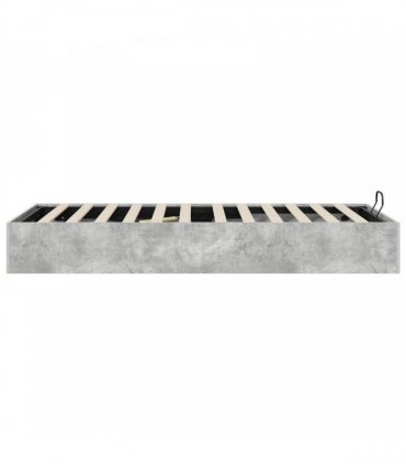 vidaXL Ottoman Bed Frame Concrete Grey 90 x 200 cm Engineered Wood