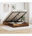 vidaXL Ottoman Bed Frame Old Wood 120 x 200 cm Engineered Wood