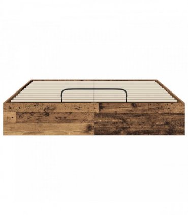 vidaXL Ottoman Bed Frame Old Wood 120 x 200 cm Engineered Wood