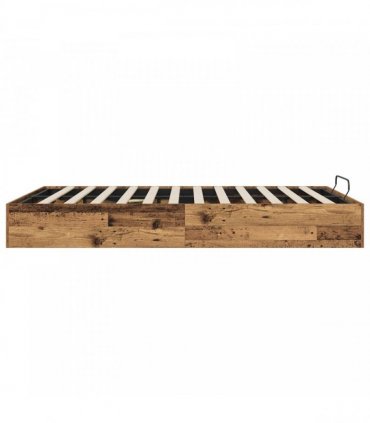 vidaXL Ottoman Bed Frame Old Wood 120 x 200 cm Engineered Wood