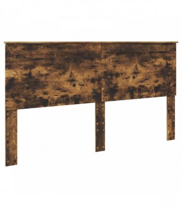 vidaXL Bed Frame Smoked Oak 180 x 200 cm Solid Pine Wood