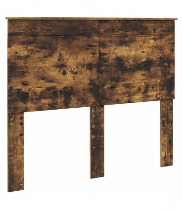 vidaXL Bed Frame Smoked Oak 135 x 190 cm Engineered Wood