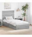 vidaXL Storage Bed Grey Sonoma 75 x 190 cm Engineered Wood