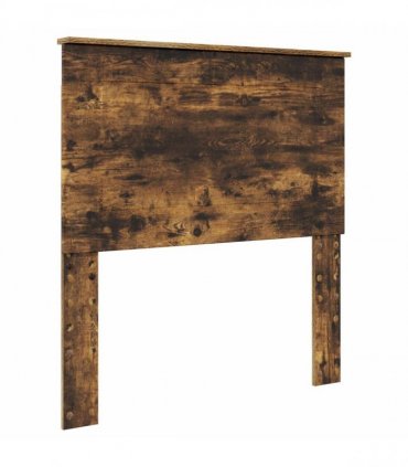 vidaXL Bed Frame Smoked Oak and Silver 75 x 190 cm Engineered Wood