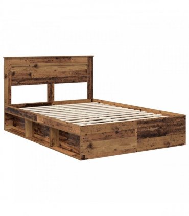 vidaXL Bed Frame Old Wood 150 x 200 cm Engineered Wood