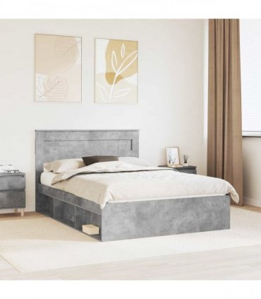vidaXL Bed Frame with Headboard Concerte 140 x 190 cm Solid Pine Wood