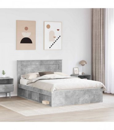 vidaXL Bed Frame with Headboard Concerte 140 x 190 cm Solid Pine Wood