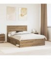 vidaXL Bed Frame Artisan-Eiche 140 x 190 cm Engineered Wood