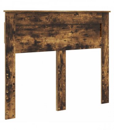vidaXL Bed Frame Smoked Oak 135 x 190 cm Engineered Wood