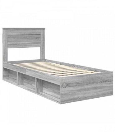 vidaXL Bed Frame Grey Sonoma 75 x 190 cm Engineered Wood