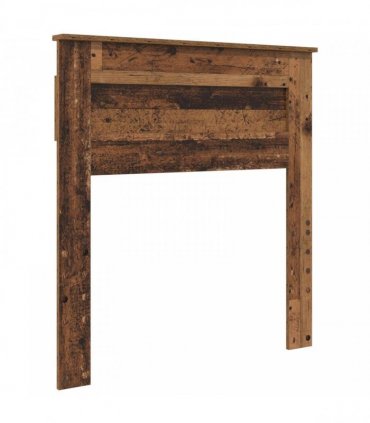 vidaXL Bed Frame with Headboard Old Wood 75 x 190 cm Solid Pine Wood