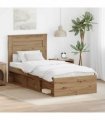 vidaXL Bed Frame Artisan-Eiche 75 x 190 cm Engineered Wood