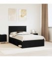 vidaXL Bed Frame Black 120 x 200 cm Engineered Wood