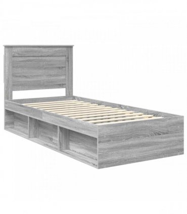 vidaXL Bed Frame Grey Sonoma 75 x 190 cm Engineered Wood