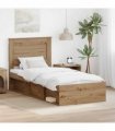 vidaXL Bed Frame Artisan Oak 75 x 190 cm Engineered Wood