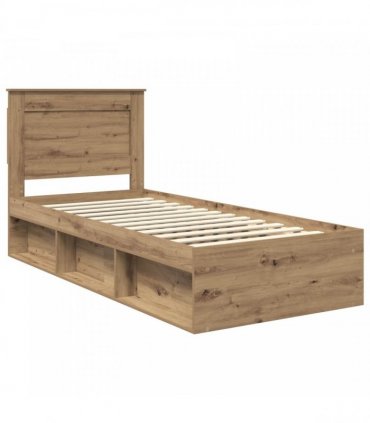 vidaXL Bed Frame Artisan Oak 75 x 190 cm Engineered Wood