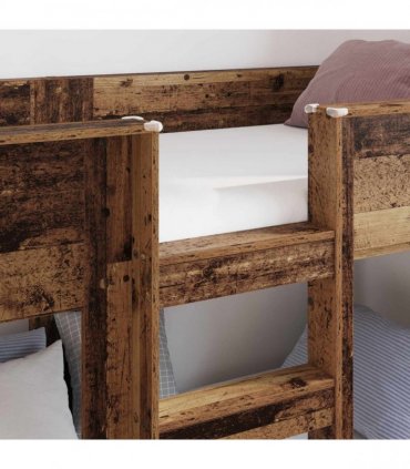 vidaXL Bunk Bed for Kids Old Wood 75 x 190 cm Engineered Wood