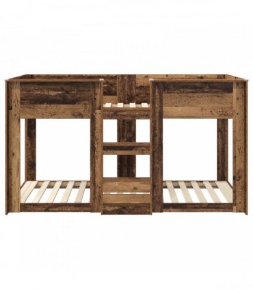 vidaXL Bunk Bed for Kids Old Wood 75 x 190 cm Engineered Wood