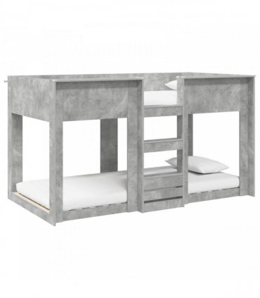 vidaXL Bunk Bed for Kids Concrete Grey 80 x 200 cm Engineered Wood
