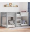 vidaXL Bunk Bed for Kids Grey Sonoma 80 x 200 cm Engineered Wood