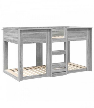 vidaXL Bunk Bed for Kids Grey Sonoma 80 x 200 cm Engineered Wood