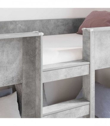 vidaXL Bunk Bed for Kids Concrete Grey 90 x 200 cm Engineered Wood