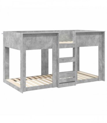 vidaXL Bunk Bed for Kids Concrete Grey 90 x 200 cm Engineered Wood