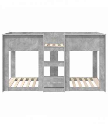 vidaXL Bunk Bed for Kids Concrete Grey 90 x 200 cm Engineered Wood