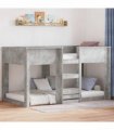 vidaXL Bunk Bed for Kids Concrete Grey 100 x 200 cm Engineered Wood