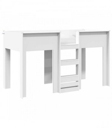 vidaXL Bunk Bed for Kids White 75 x 190 cm Engineered wood
