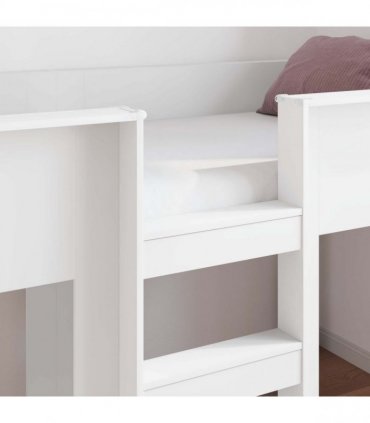vidaXL Bunk Bed for Kids White 75 x 190 cm Engineered wood